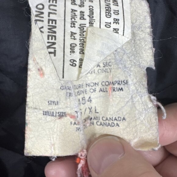 Vintage Thermo-King Blaze Orange Fleece Zip Hoodie Canada Quilted Liner XL - Picture 7 of 7